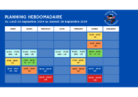 Planning d’entrainement semaine 1 du lundi 23-09-2024 au samedi 28-09-2024